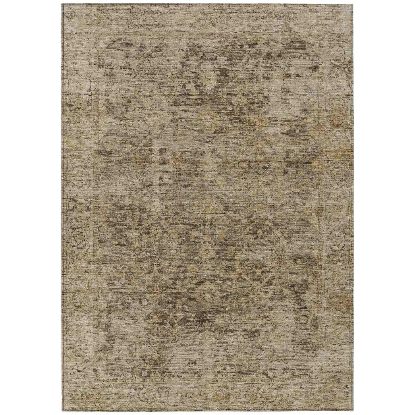 Addison Rugs Laeon Brown Washable Indoor-Outdoor Rug