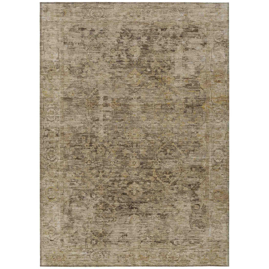 Addison Rugs Laeon Brown Washable Indoor-Outdoor Rug