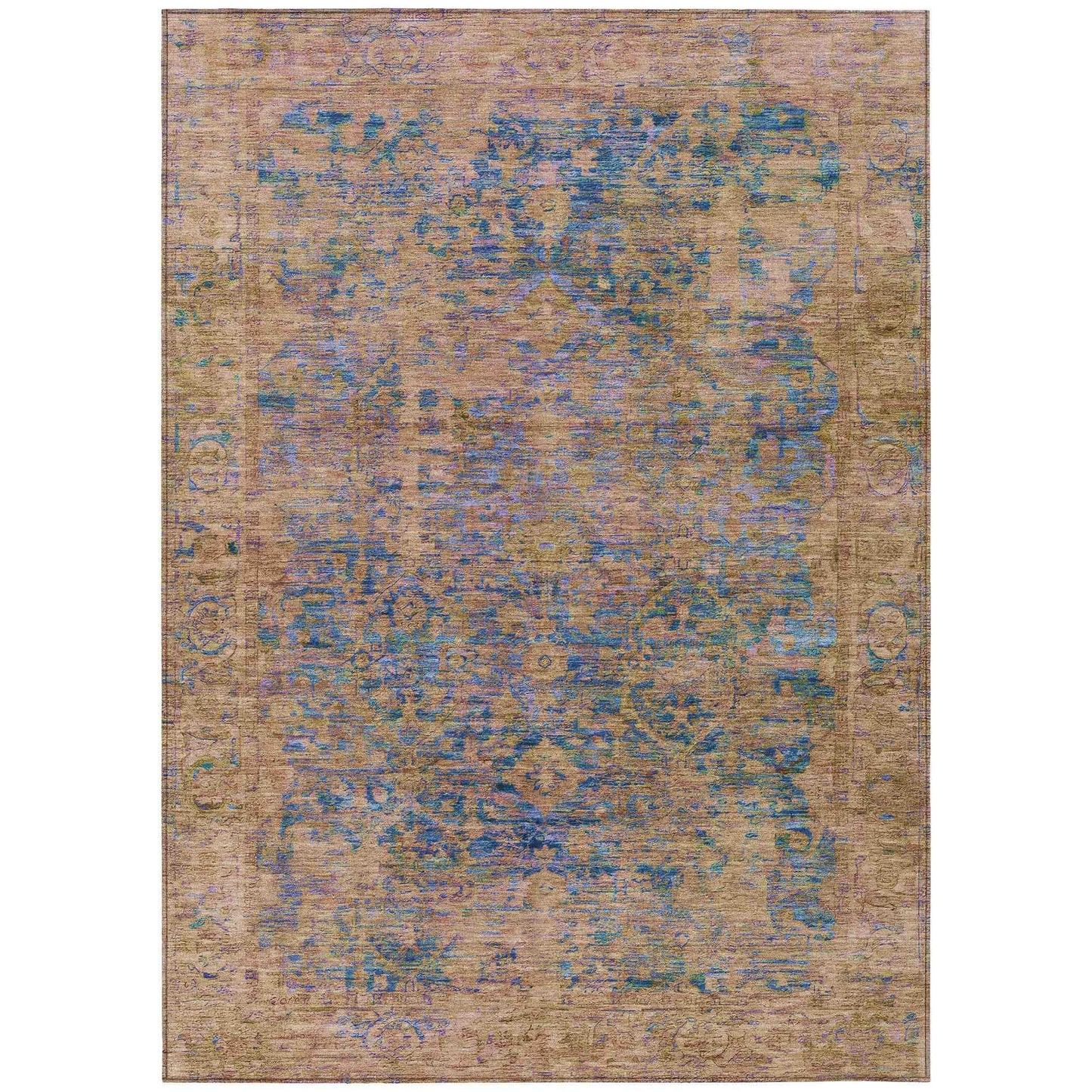Addison Rugs Laeon Navy Washable Indoor-Outdoor Rug