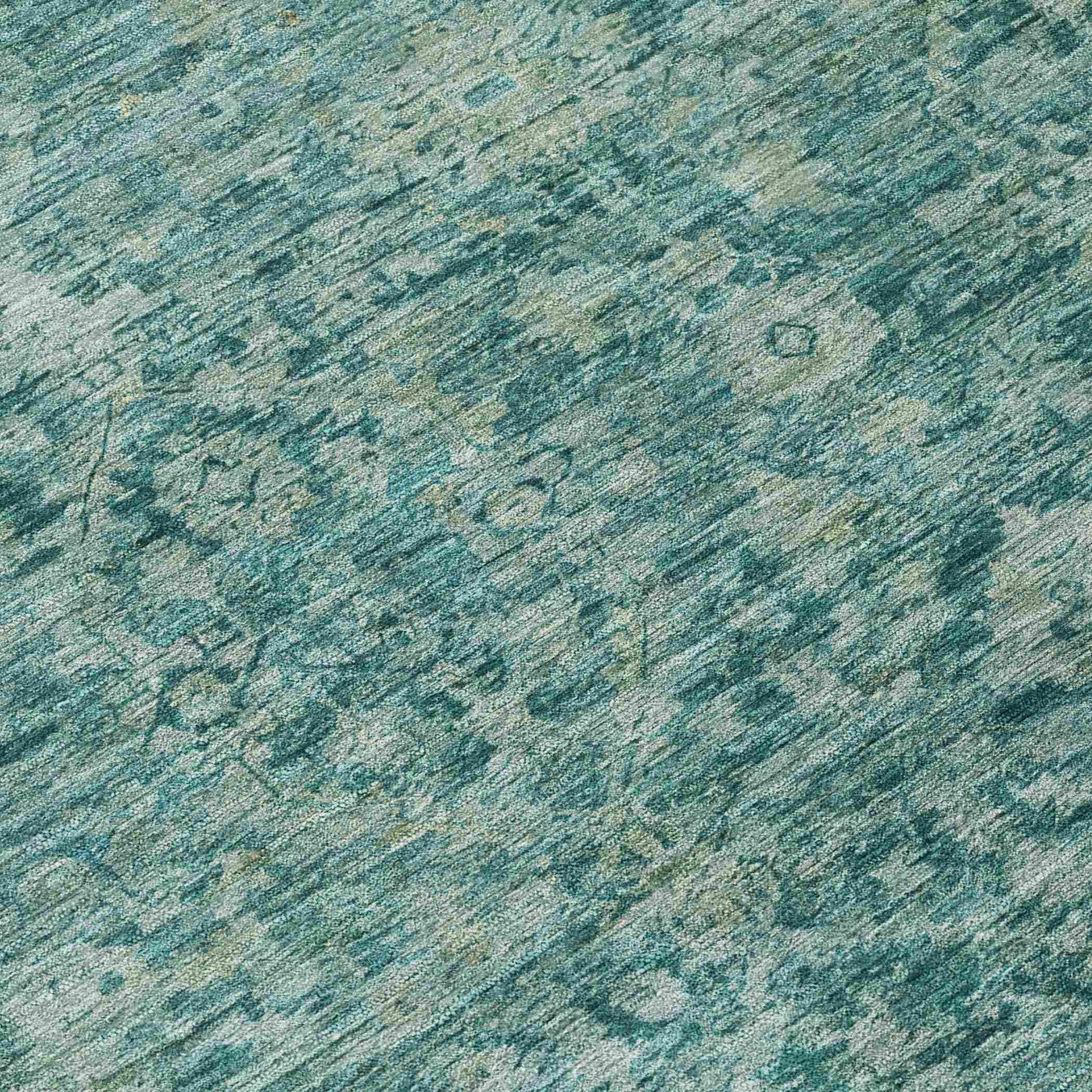 Addison Rugs Laeon Teal Washable Indoor-Outdoor Rug