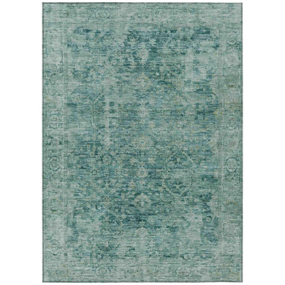 Addison Rugs Laeon Teal Washable Indoor-Outdoor Rug