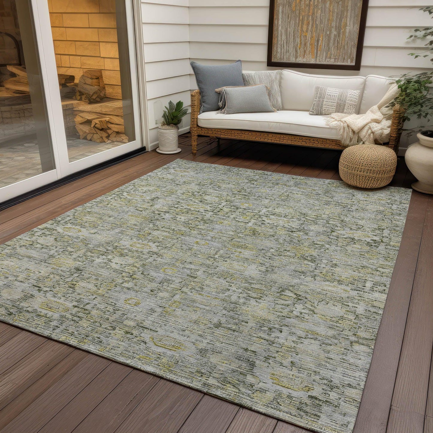 Addison Rugs Laeora Gray Washable Indoor-Outdoor Rug