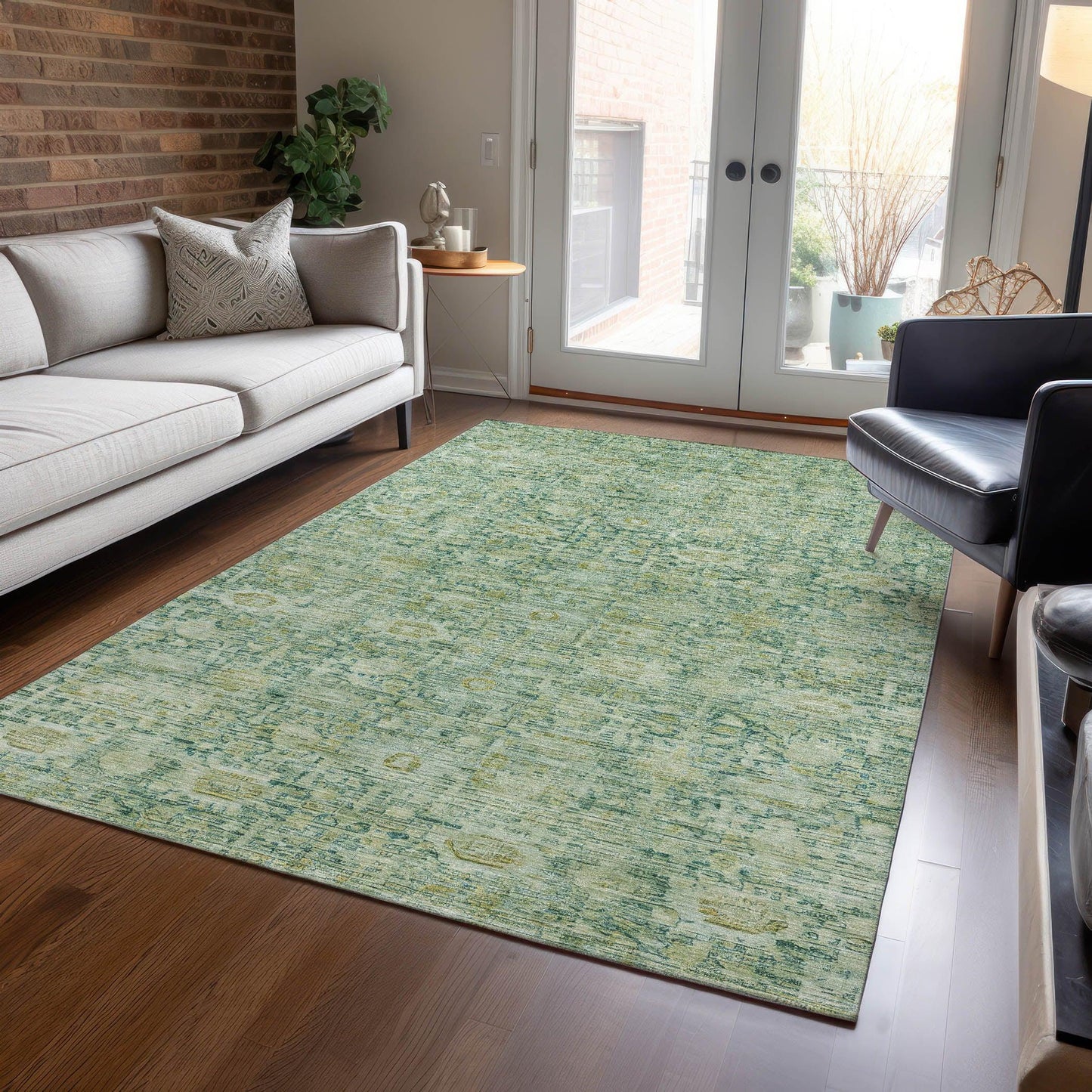 Addison Rugs Laeora Green Washable Indoor-Outdoor Rug