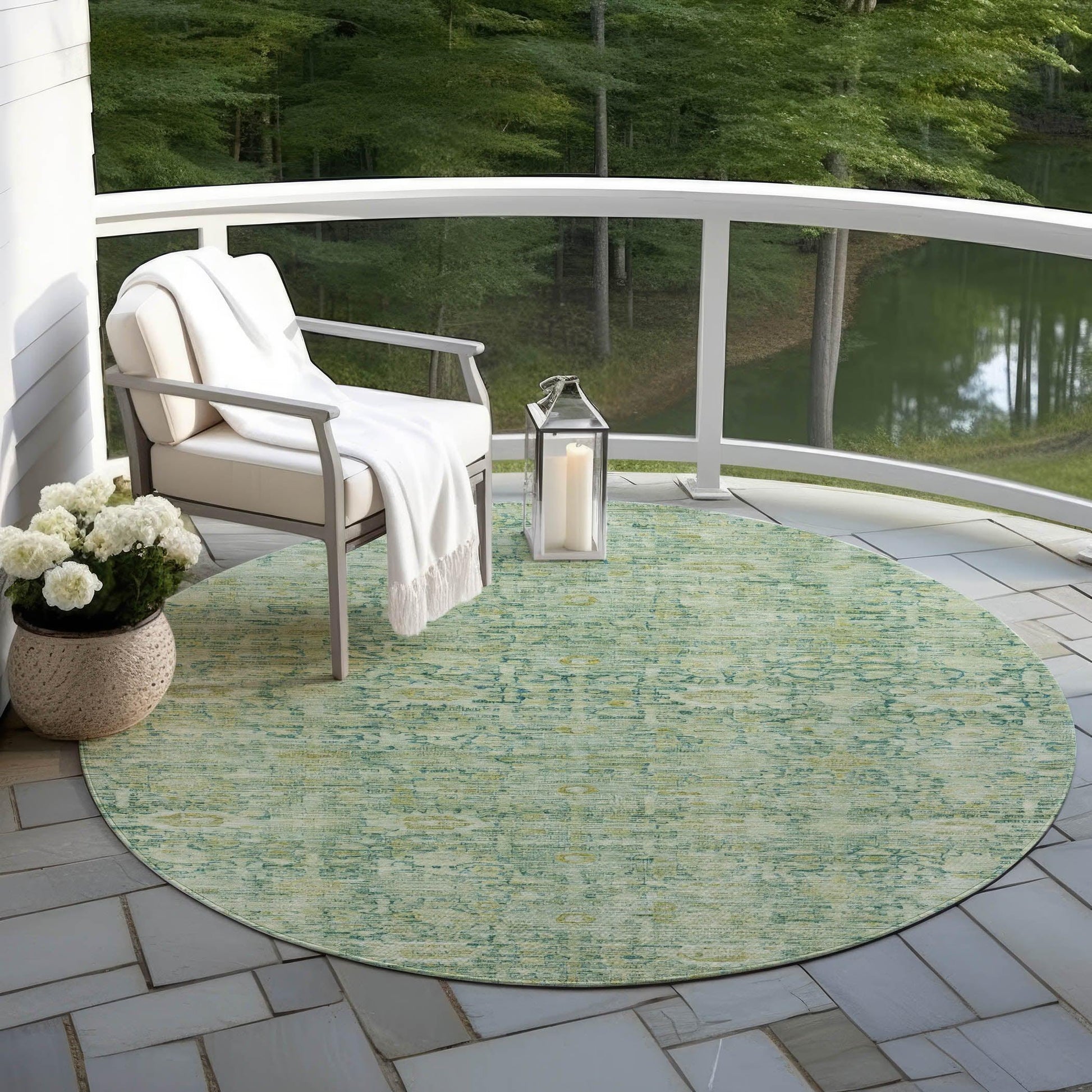 Addison Rugs Laeora Green Washable Indoor-Outdoor Rug