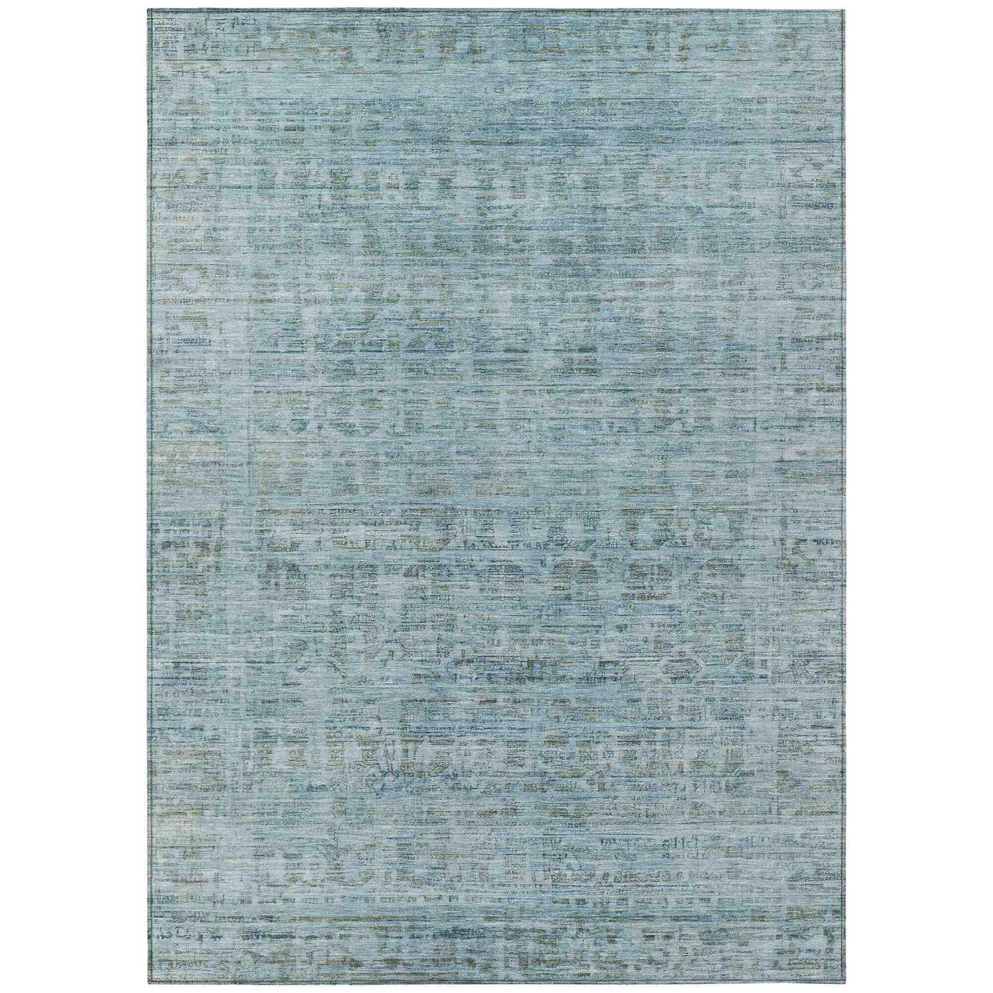 Addison Rugs Laeoril Blue Washable Indoor-Outdoor Rug
