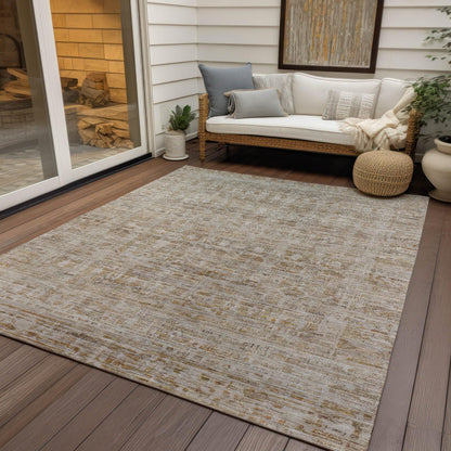 Addison Rugs Laeoril Brown Washable Indoor-Outdoor Rug