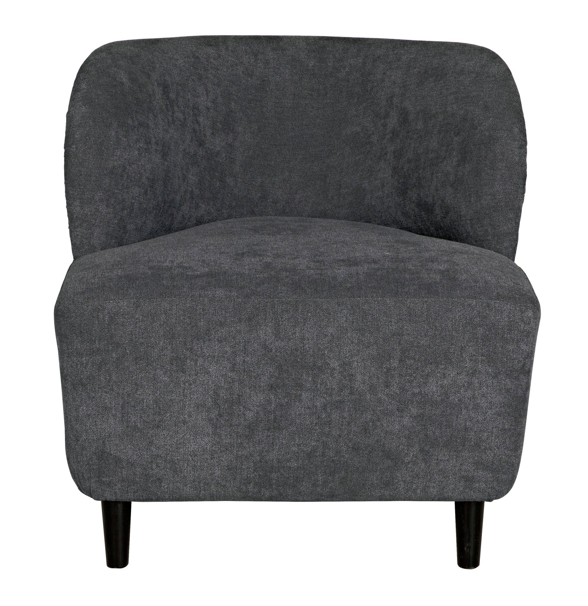 Laffont Chair With Grey Fabric-Accent Chairs-Noir-Sideboards and Things