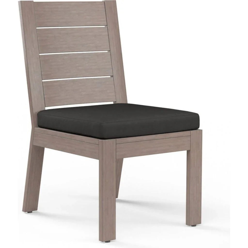 Laguna Sunbrella Outdoor Dining Chair 2PC-Outdoor Dining Chairs-Sunset West-Spectrum Carbon-LOOMLAN