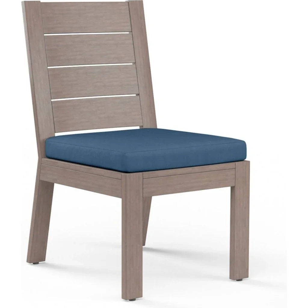 Laguna Sunbrella Outdoor Dining Chair 2PC-Outdoor Dining Chairs-Sunset West-Spectrum Indigo-LOOMLAN