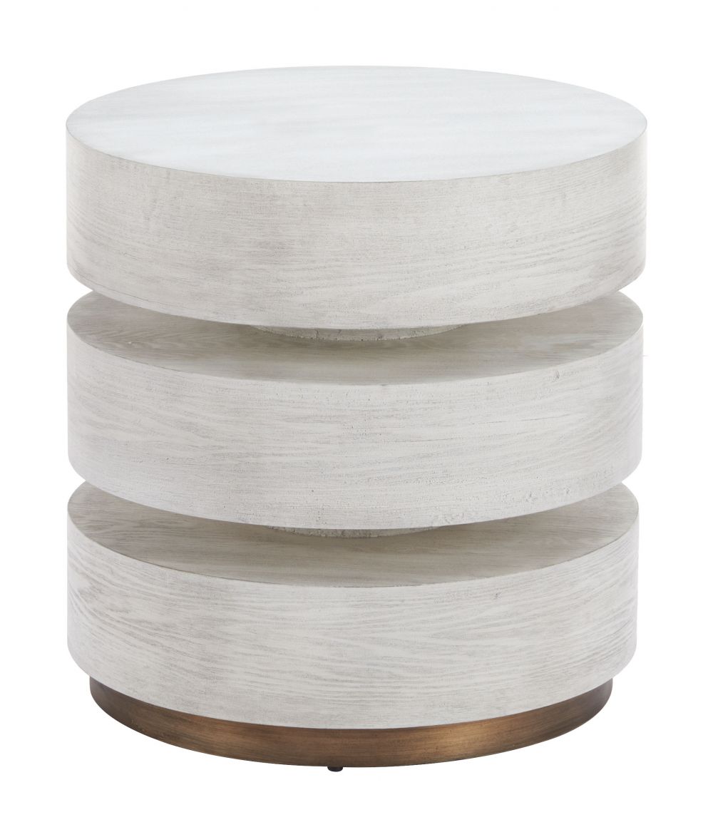 Zuo Modern Laha Wooden White Side Table