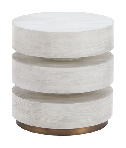 Zuo Modern Laha Wooden White Side Table