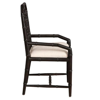 Lahara Linen Upholstered Black Armchair