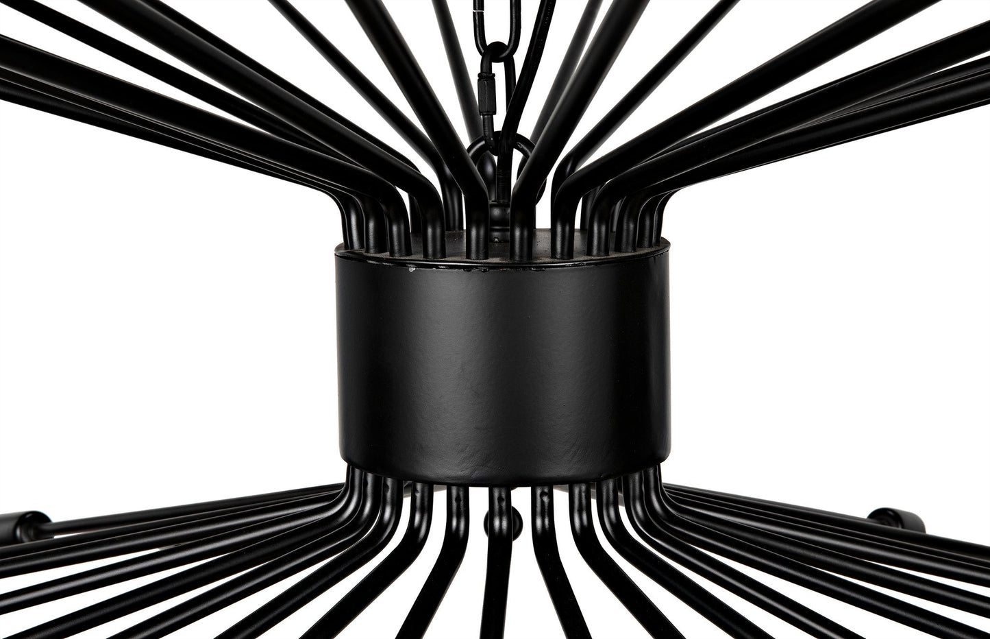 Lampberto Chandelier, Black Steel-Chandeliers-Noir-Sideboards and Things