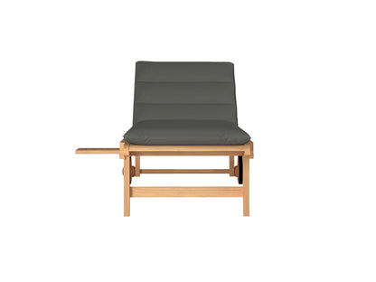 HiTeak Lance Teak Outdoor Sunlounger with Sunbrella Cushions