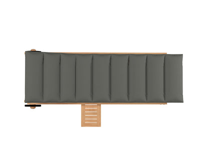 HiTeak Lance Teak Outdoor Sunlounger with Sunbrella Cushions