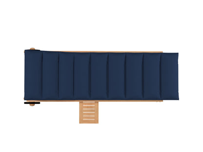 HiTeak Lance Teak Outdoor Sunlounger with Sunbrella Cushions