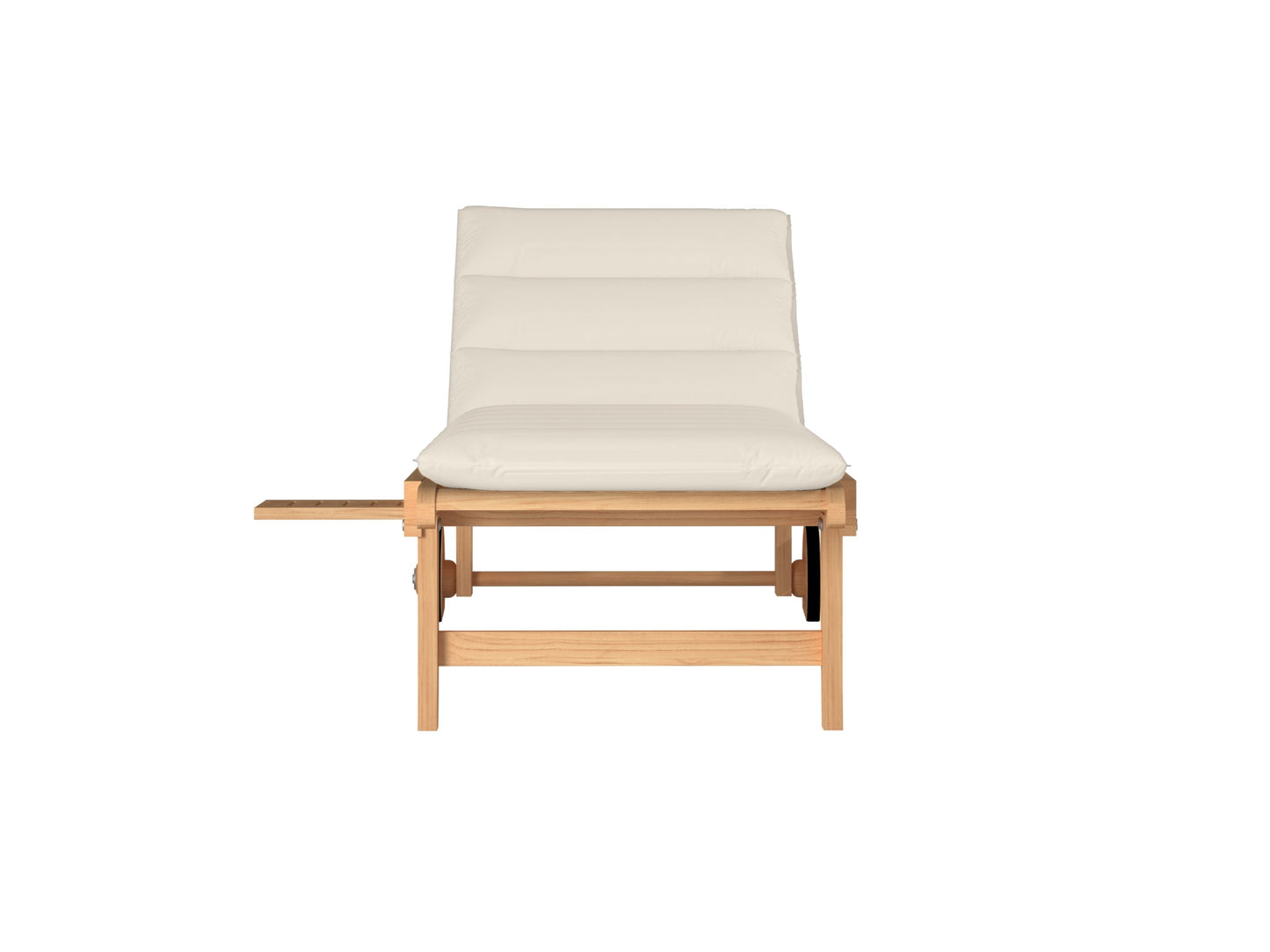 HiTeak Lance Teak Outdoor Sunlounger with Sunbrella Cushions