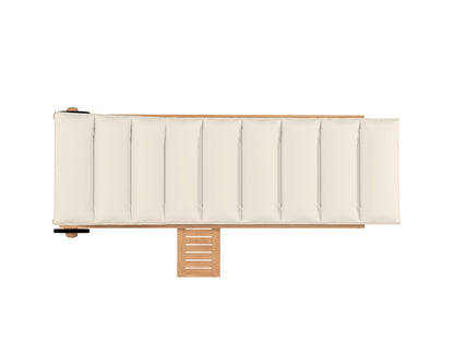 HiTeak Lance Teak Outdoor Sunlounger with Sunbrella Cushions