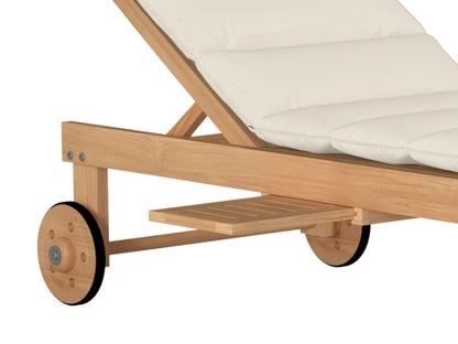 HiTeak Lance Teak Outdoor Sunlounger with Sunbrella Cushions