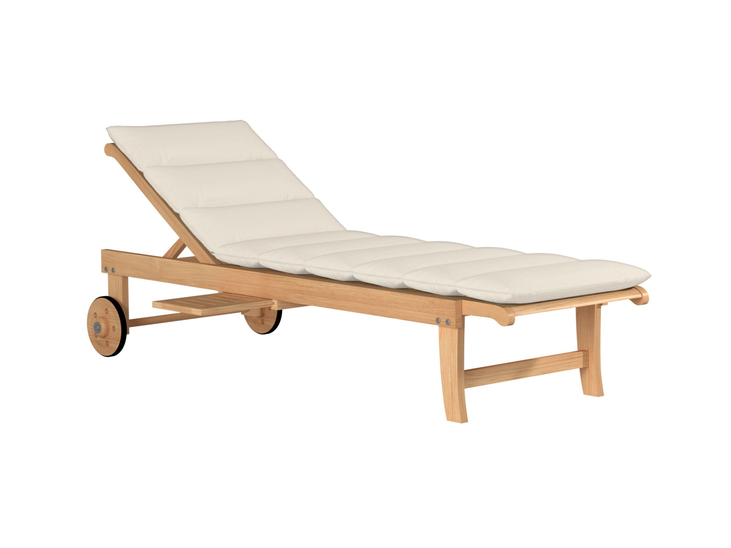 HiTeak Lance Teak Outdoor Sunlounger with Sunbrella Cushions