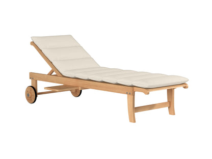 HiTeak Lance Teak Outdoor Sunlounger with Sunbrella Cushions