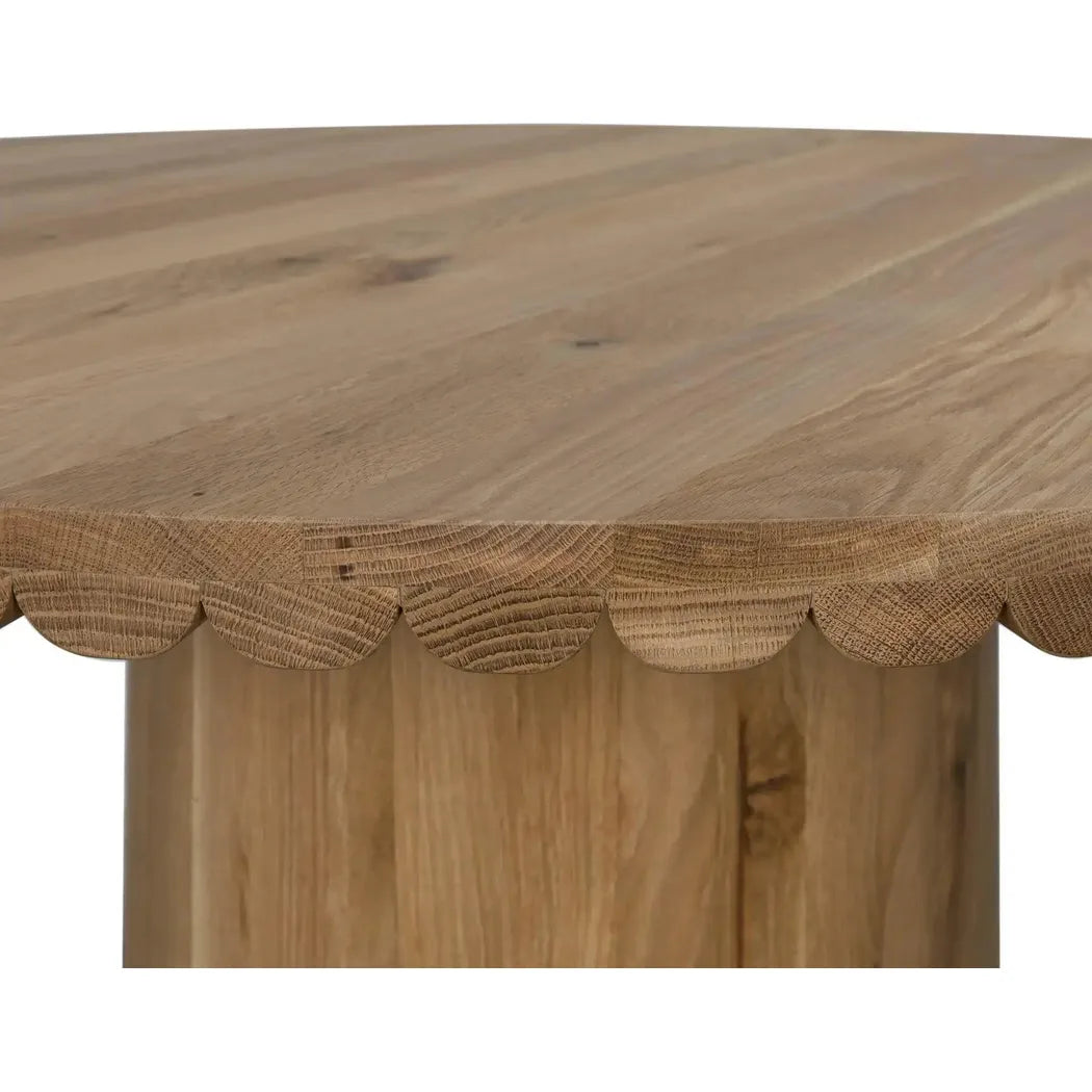 Noir Lane Natural Wood Round Dining Table