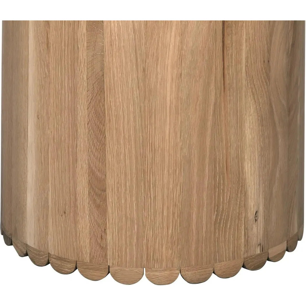 Noir Lane Natural Wood Round Dining Table