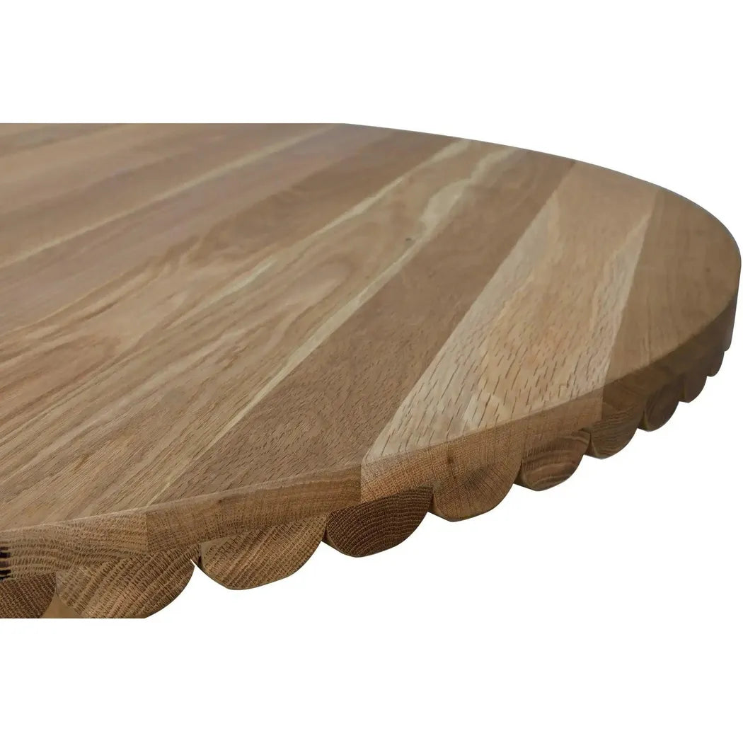 Noir Lane Natural Wood Round Dining Table