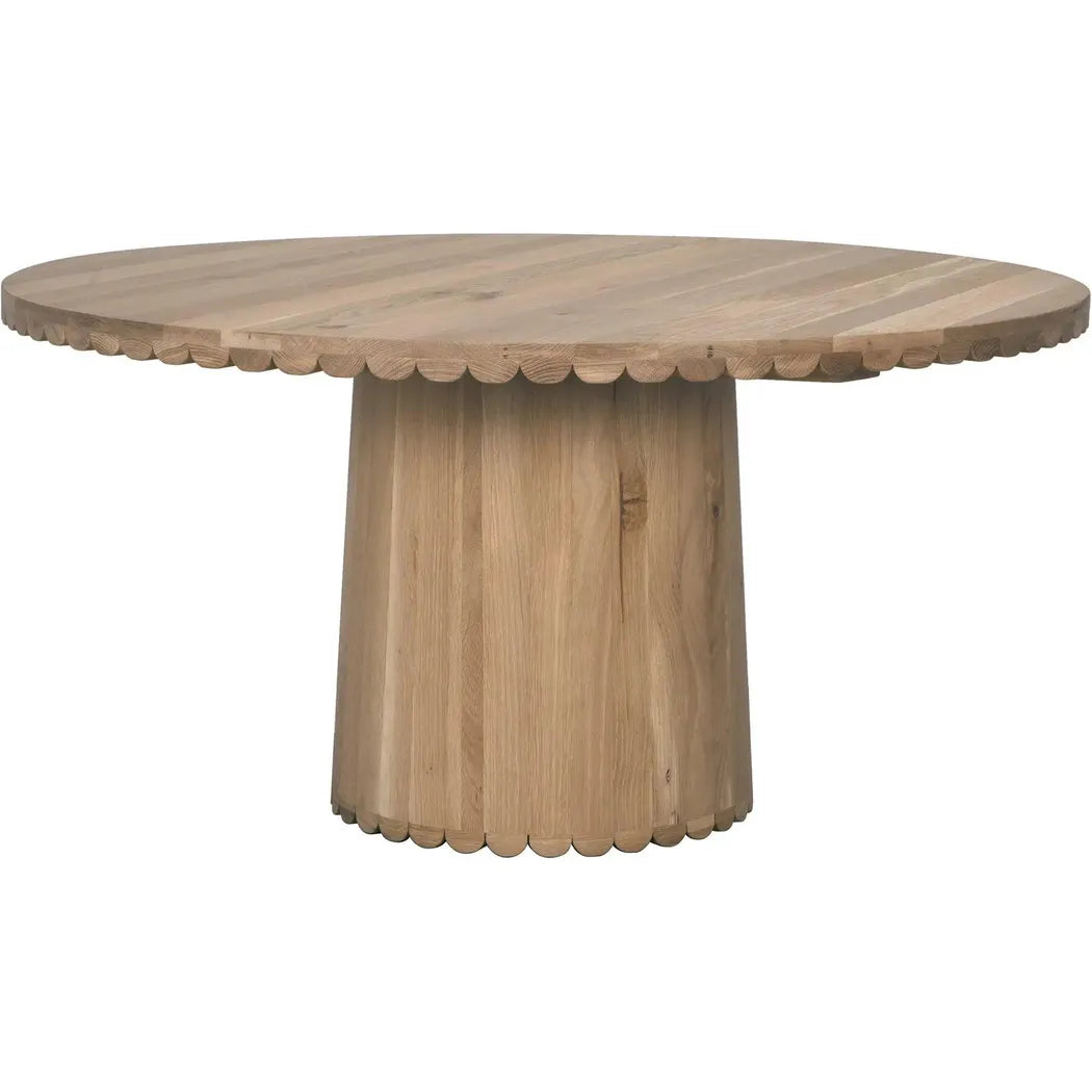Noir Lane Natural Wood Round Dining Table