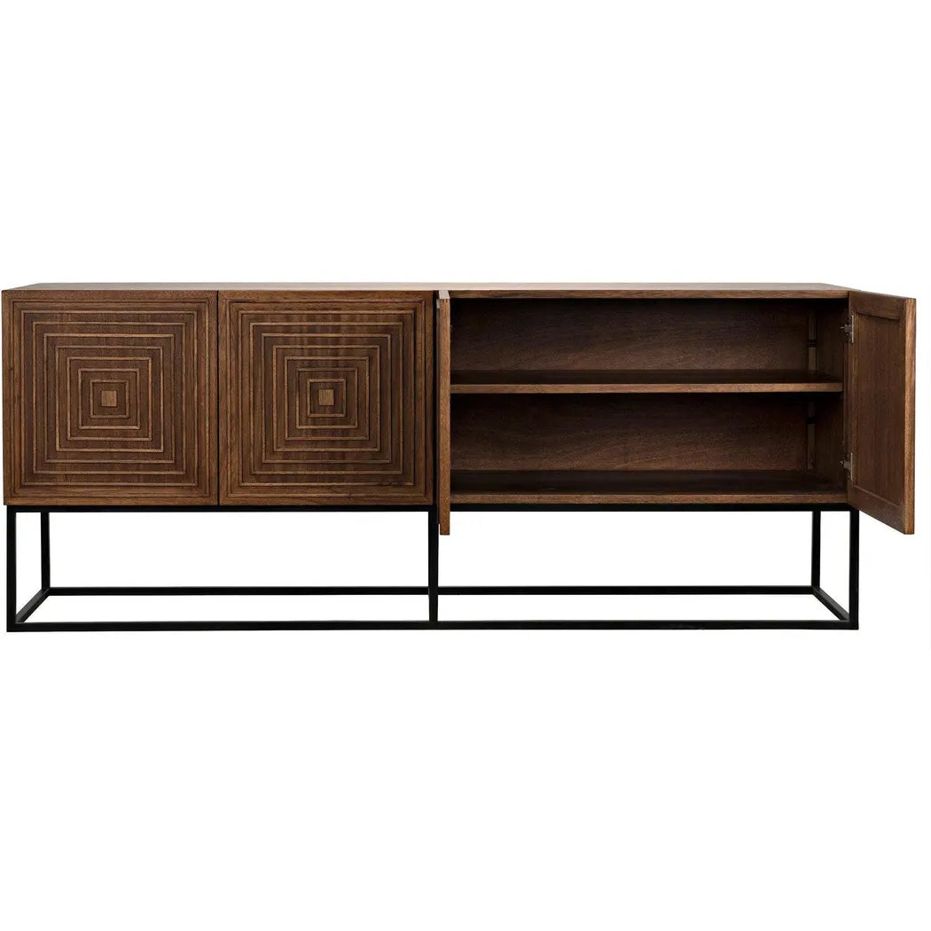Noir Lanon Wood Steel Base Sideboard