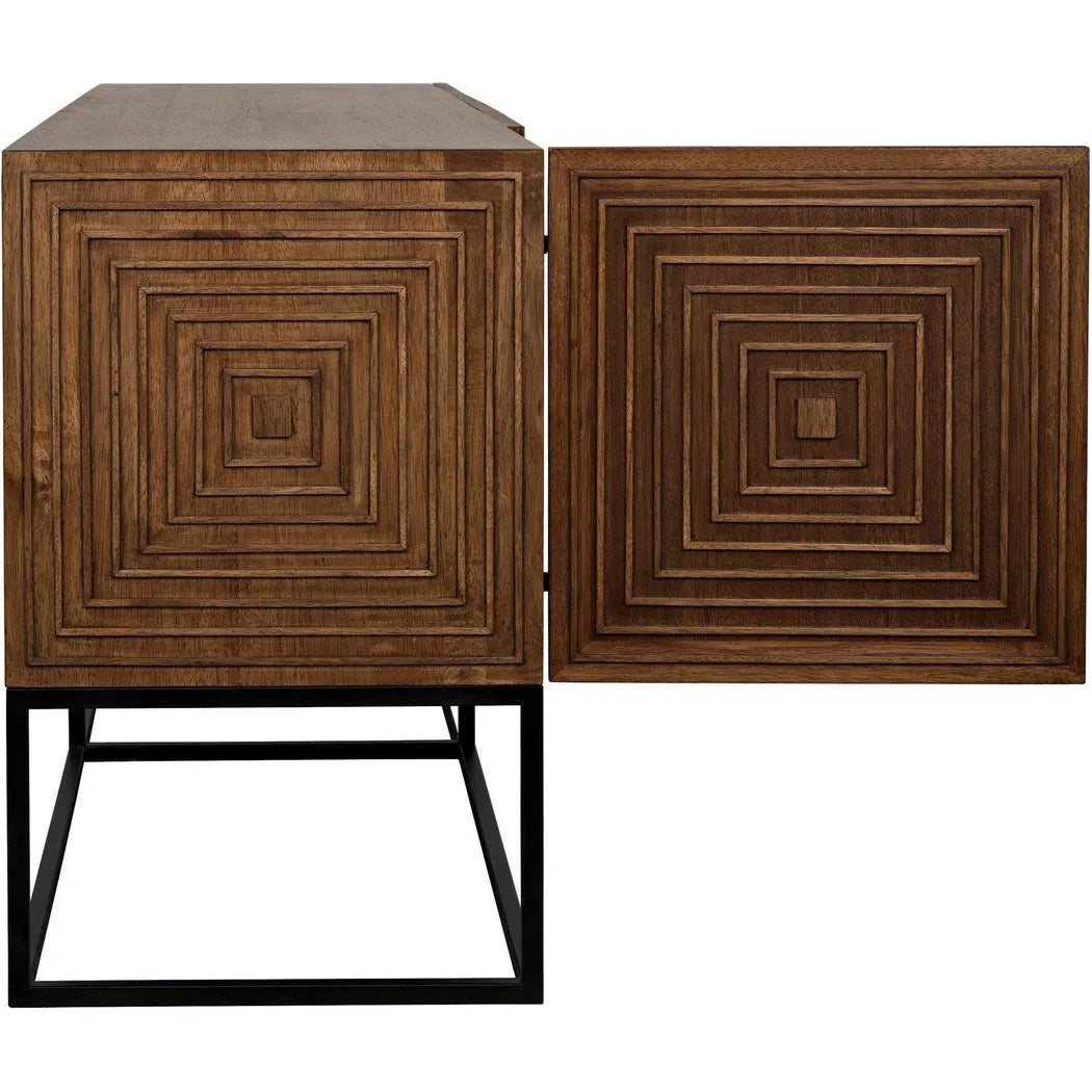 Noir Lanon Wood Steel Base Sideboard