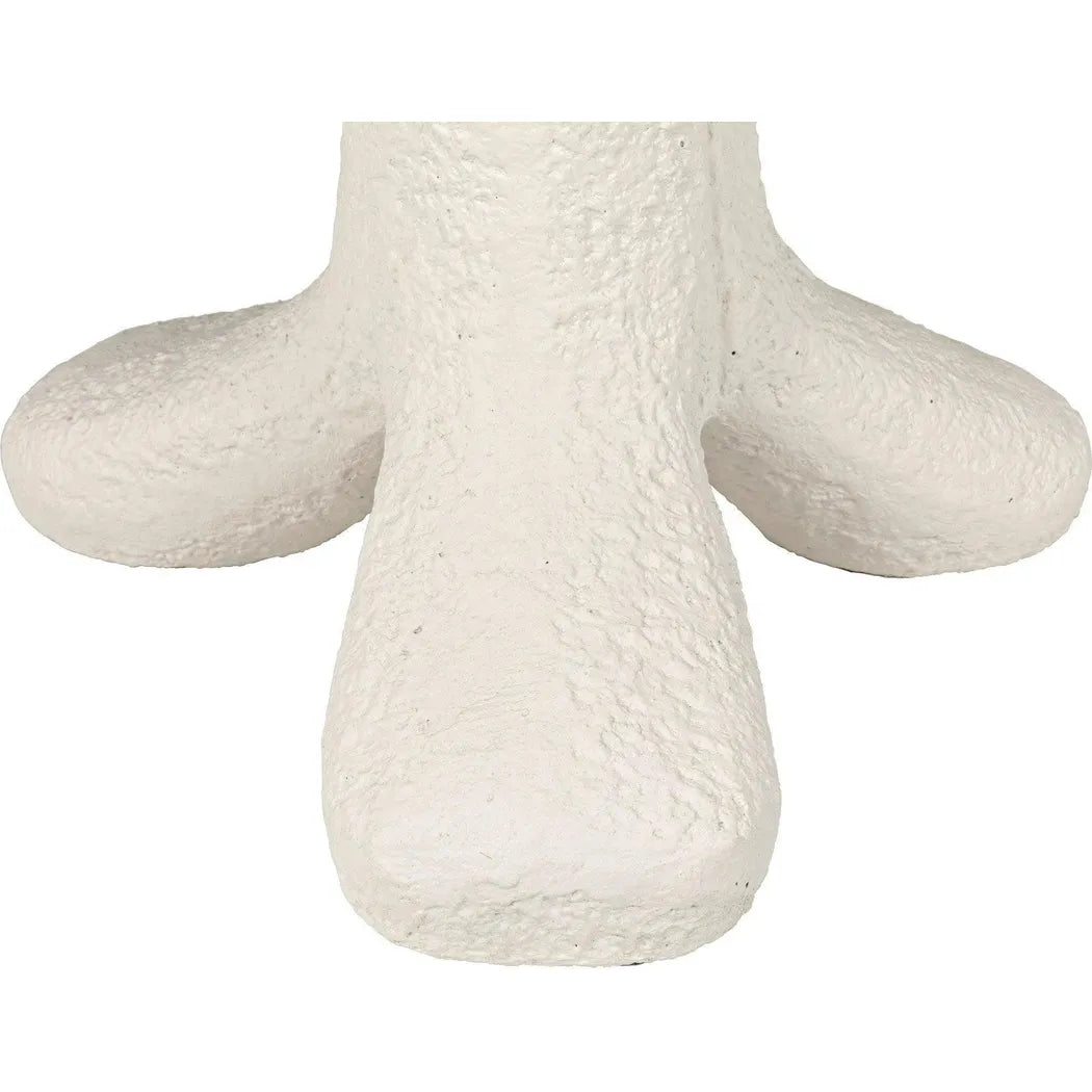 Noir Laramy White Fiber Cement Round Side Table