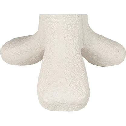 Noir Laramy White Fiber Cement Round Side Table
