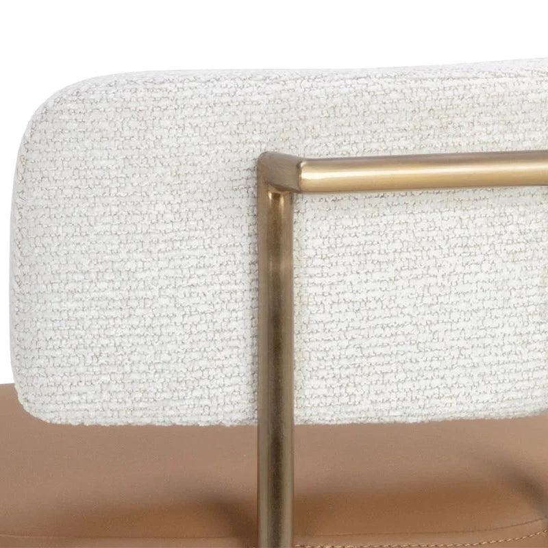 SUNPAN Larissa Napa Cognac Faux Leather Barstool