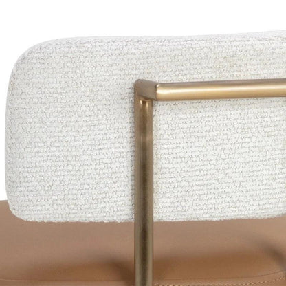 SUNPAN Larissa Napa Cognac Faux Leather Barstool