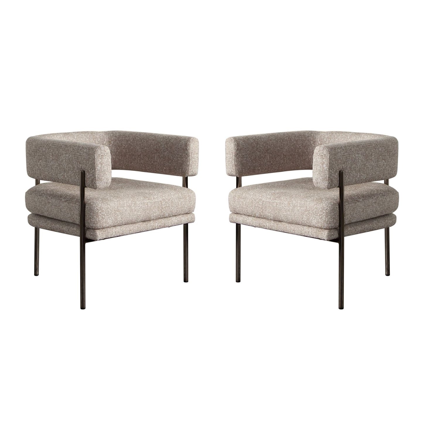 Diamond Sofa Lark Wheat Fabric Dining Chair 2PC