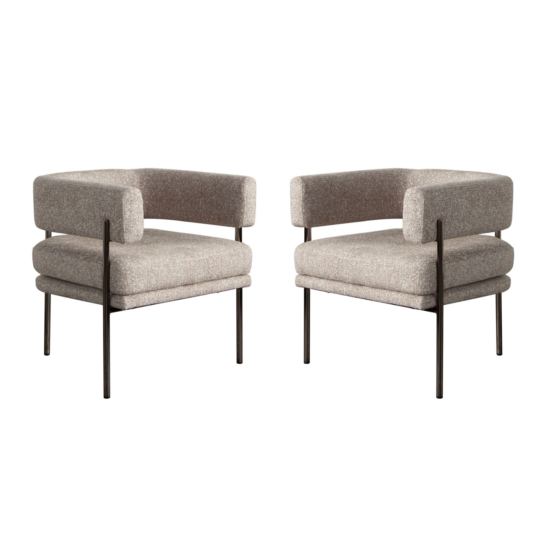 Diamond Sofa Lark Wheat Fabric Dining Chair 2PC