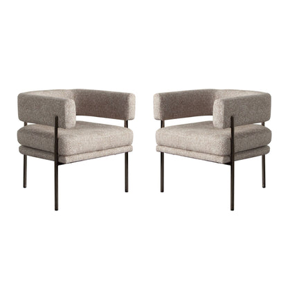 Diamond Sofa Lark Wheat Fabric Dining Chair 2PC