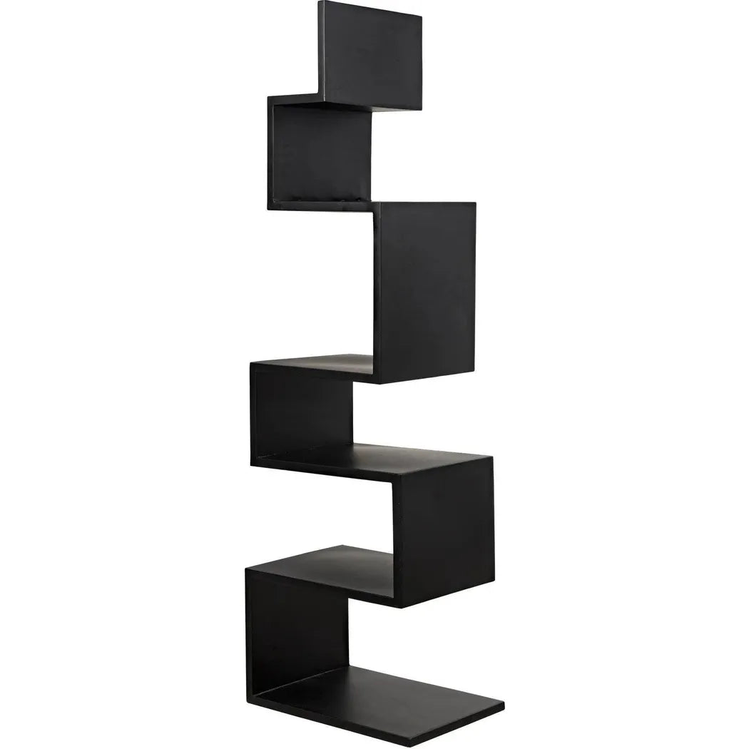 Laszlo Black Steel Bookcase
