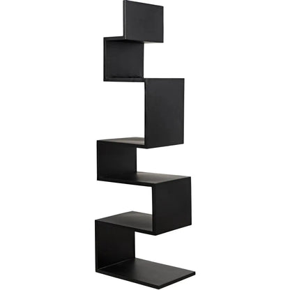 Laszlo Black Steel Bookcase