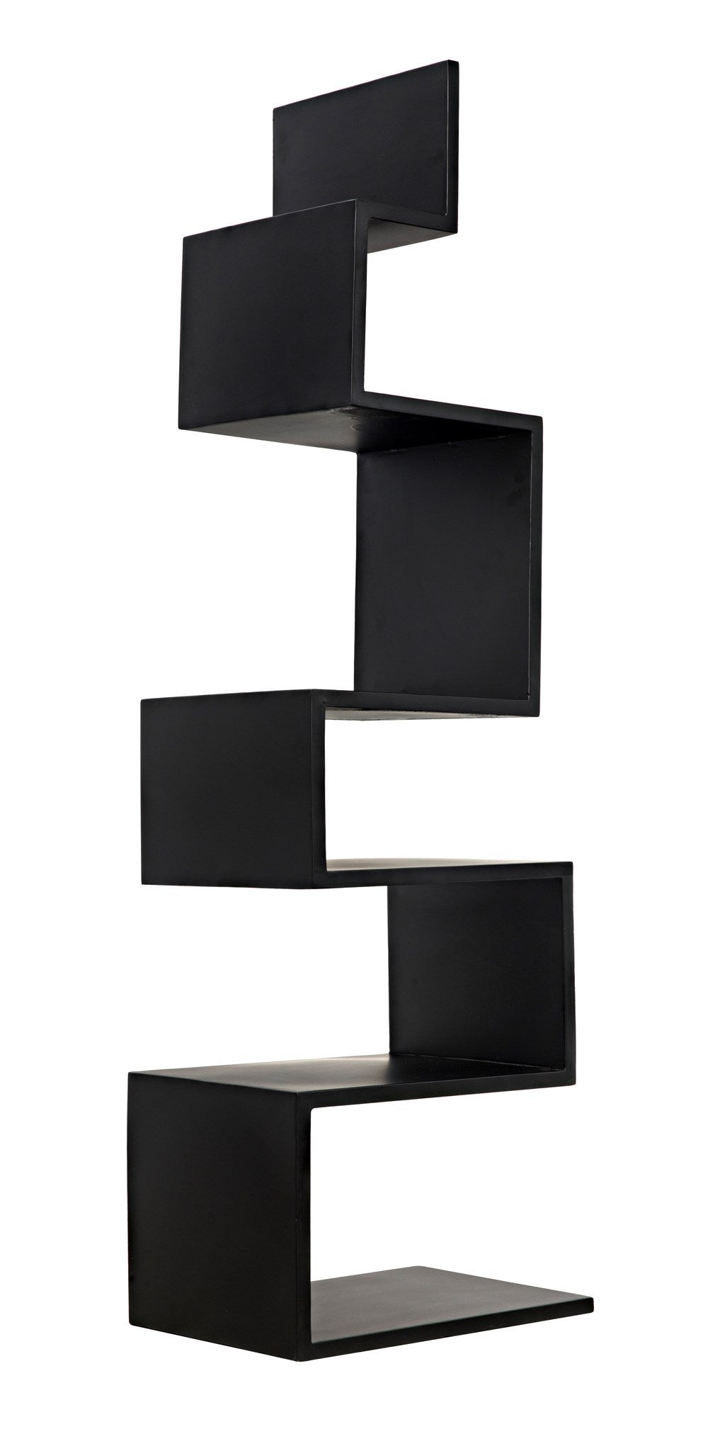 Laszlo Black Steel Bookcase-Bookcases-Noir-Sideboards and Things