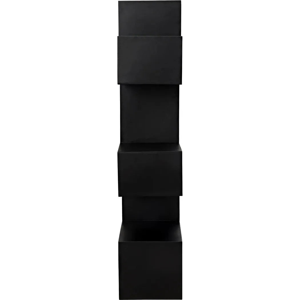 Laszlo Black Steel Bookcase