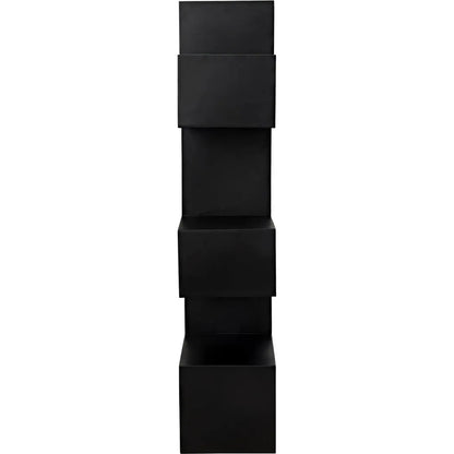Laszlo Black Steel Bookcase