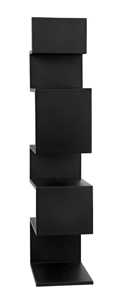 Laszlo Black Steel Bookcase-Bookcases-Noir-Sideboards and Things