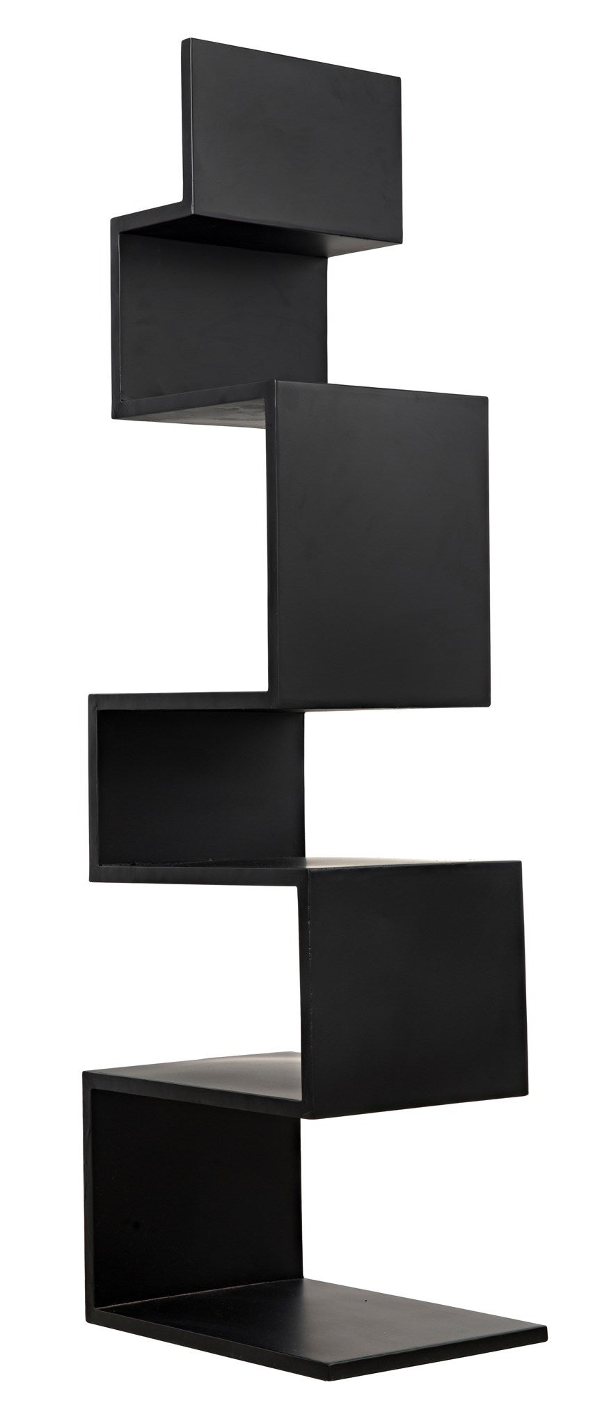 Laszlo Black Steel Bookcase-Bookcases-Noir-Sideboards and Things