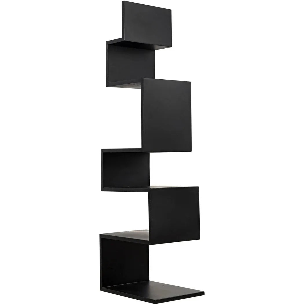 Laszlo Black Steel Bookcase
