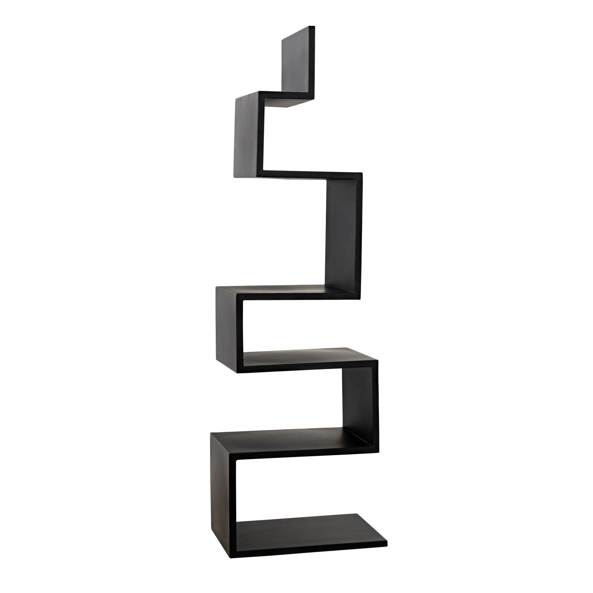 Laszlo Black Steel Bookcase-Bookcases-Noir-Sideboards and Things