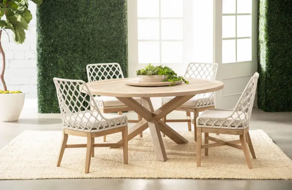 Essentials For Living Lattis Olefin Fabric Outdoor Dining Chair