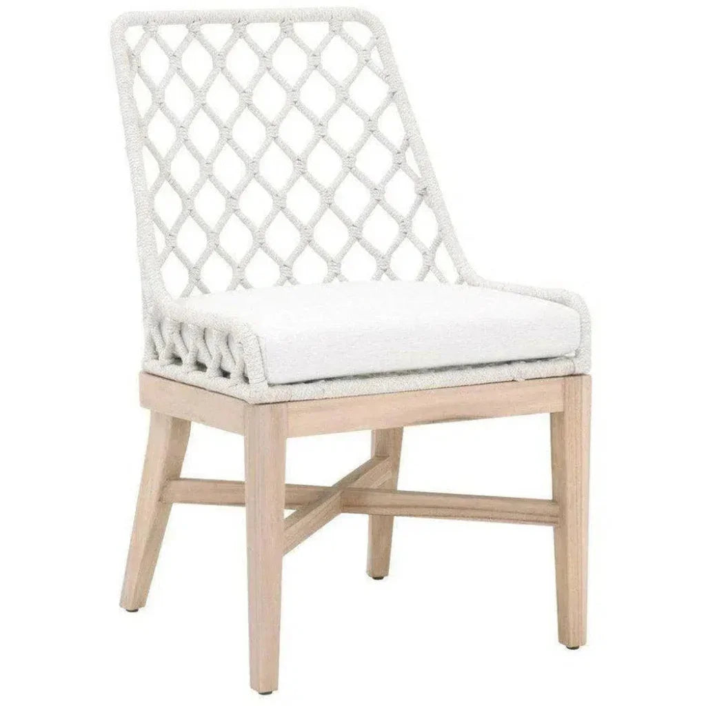Lattis Outdoor Dining Chair Rope & Teak Wood-Outdoor Dining Chairs-Essentials For Living-LOOMLAN
