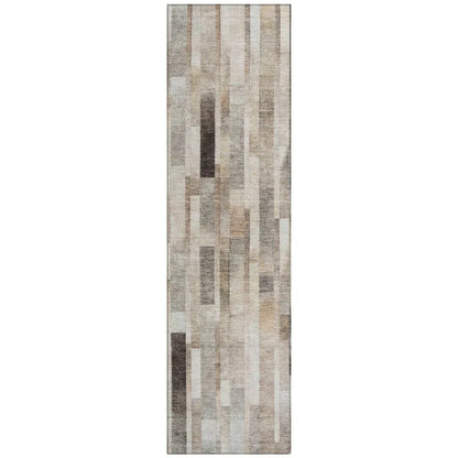 LOOMLAN Rugs Laventhia Brown Washable Indoor-Outdoor Rug